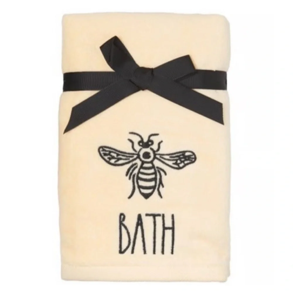 NEW Rae Dunn Bee Bath Bee Hand Towel Set Yellow 🐝 - Picture 3 of 3